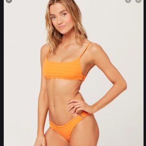 NWT L*Space Piper Bikini Tangerine Sz Small